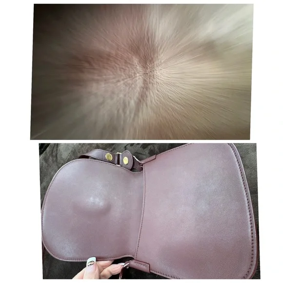 Cartier Rare Wine Leather crossbody with Cartier engraved Mirror EUC - Picture 7 of 12